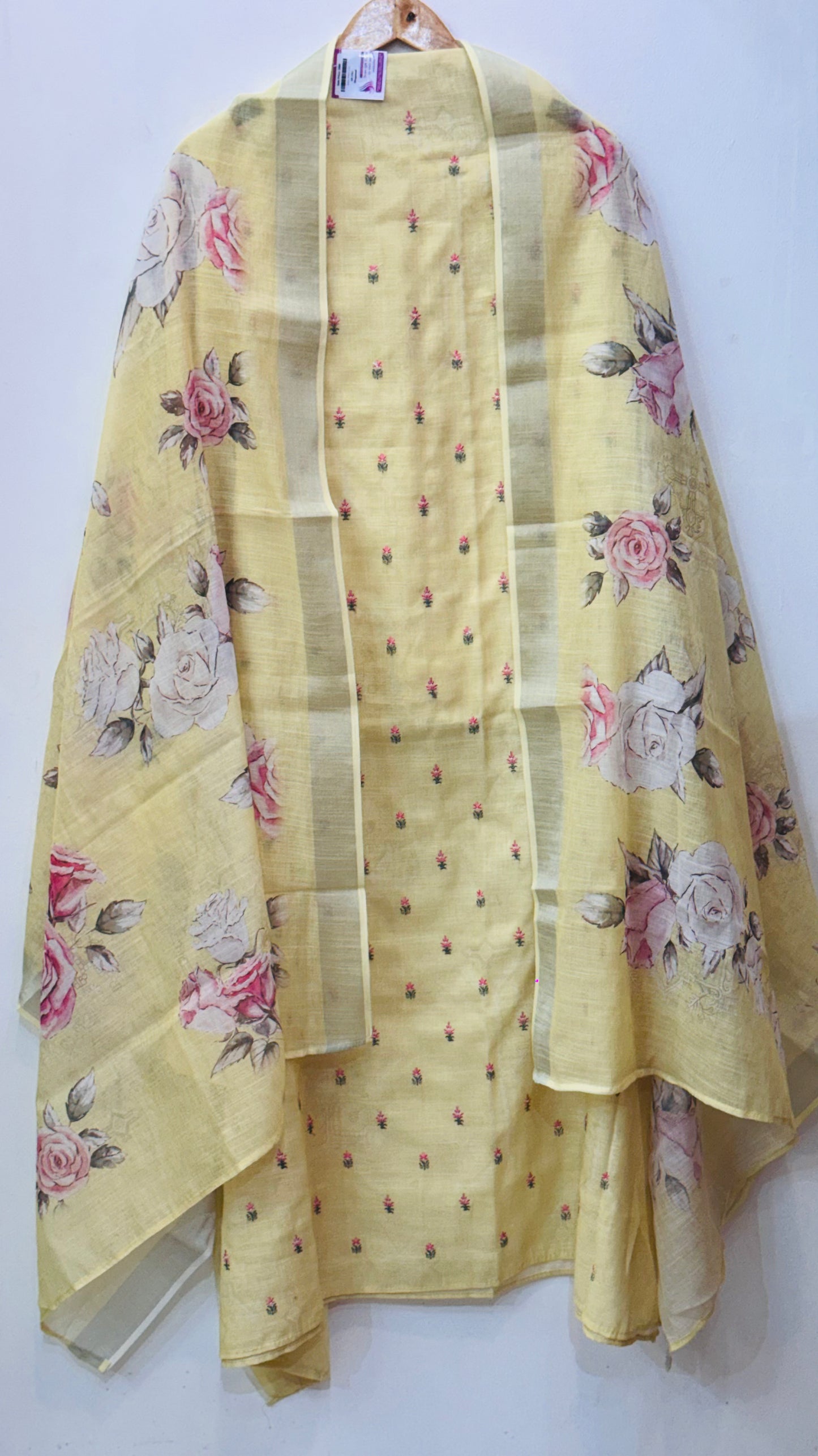 Beautiful Hand Embroidered Linen Suit