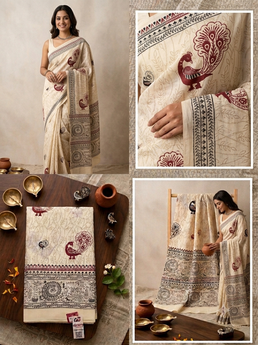 Cotton Silk Printed Saree