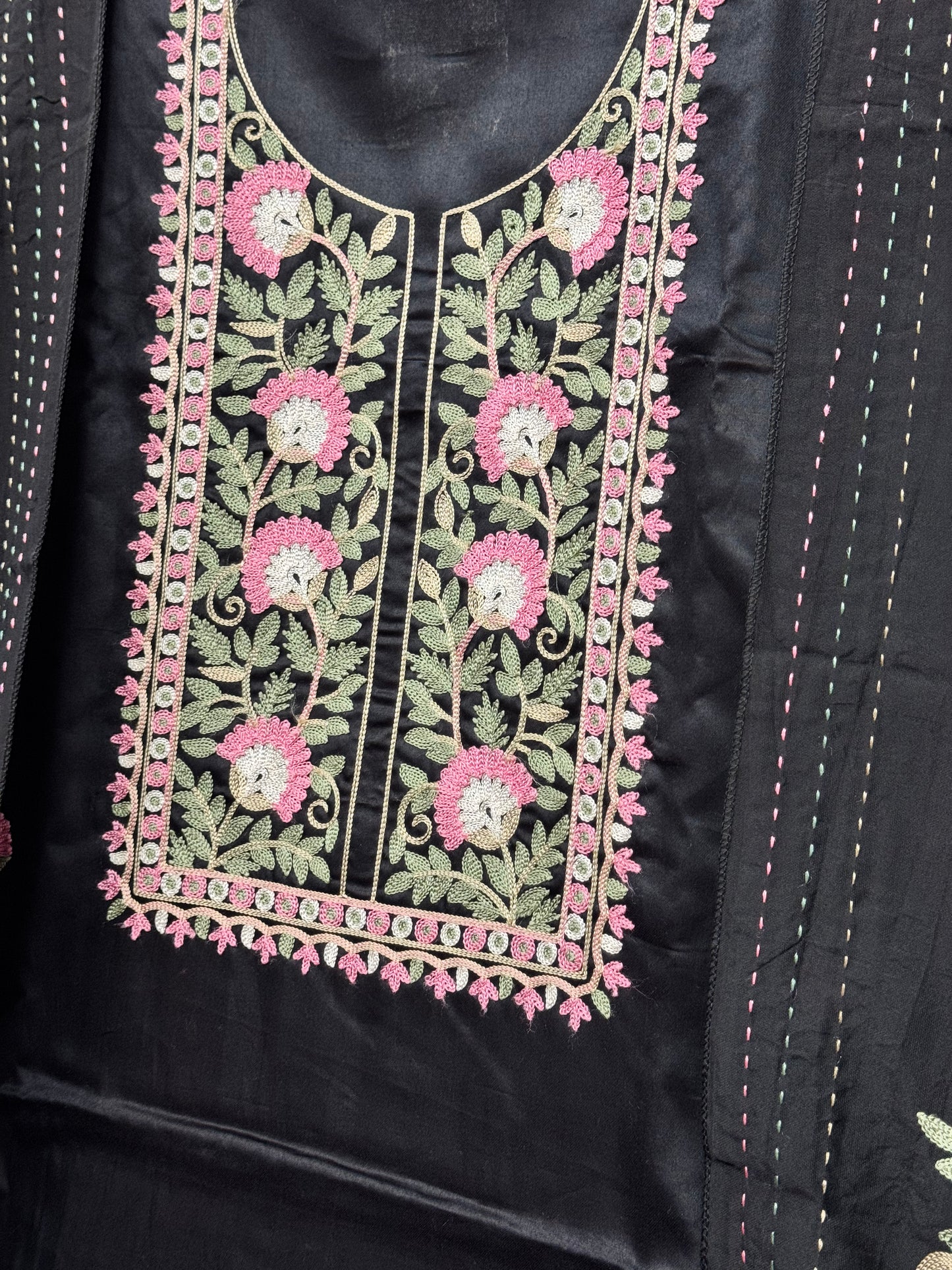 Cotton Suit with All Over Embroidered Work