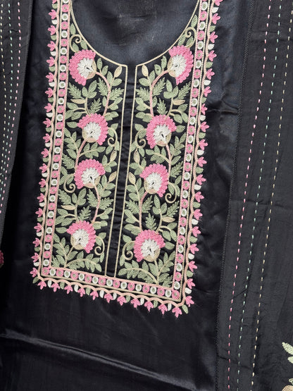 Cotton Suit with All Over Embroidered Work