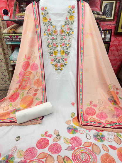 Cotton Suit with Embroidery