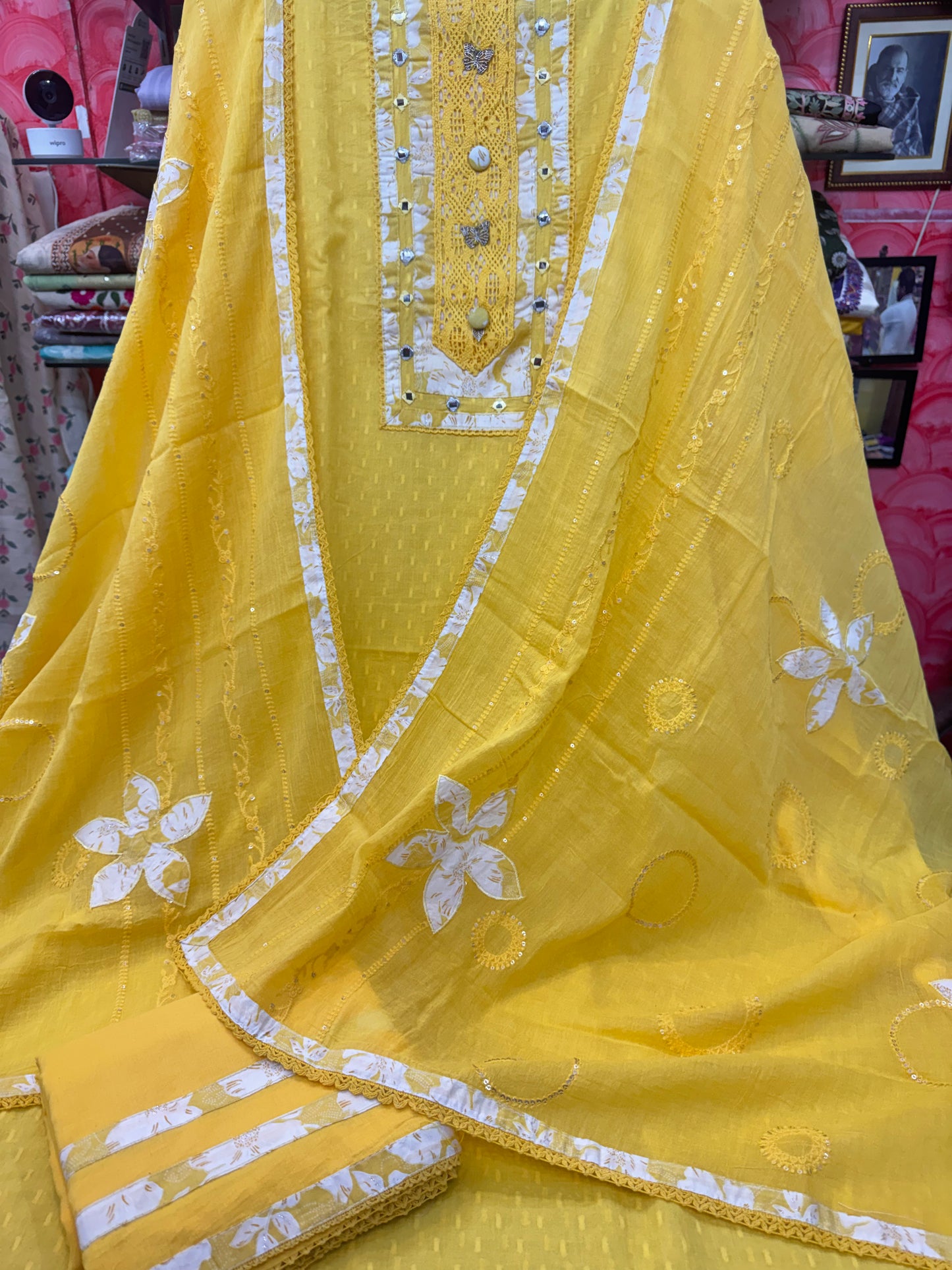 Complete Embroidered Cotton Suit